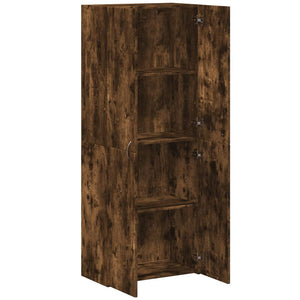 vidaXL Filing Cabinet Smoked Oak 60x32x153 cm Engineered Wood