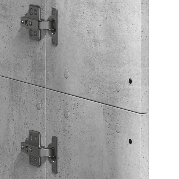 vidaXL Highboard Concrete Gray 60x35x180 cm Engineered Wood