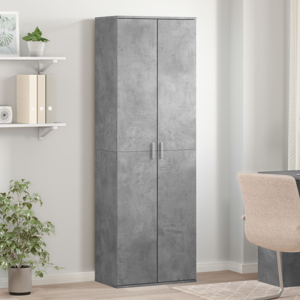 vidaXL Highboard Concrete Gray 60x35x180 cm Engineered Wood
