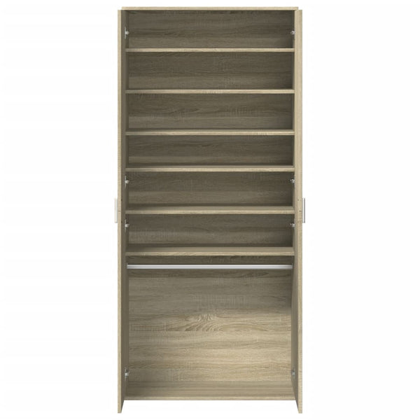 vidaXL Shoe Cabinet Sonoma Oak 80x39x178 cm Engineered Wood