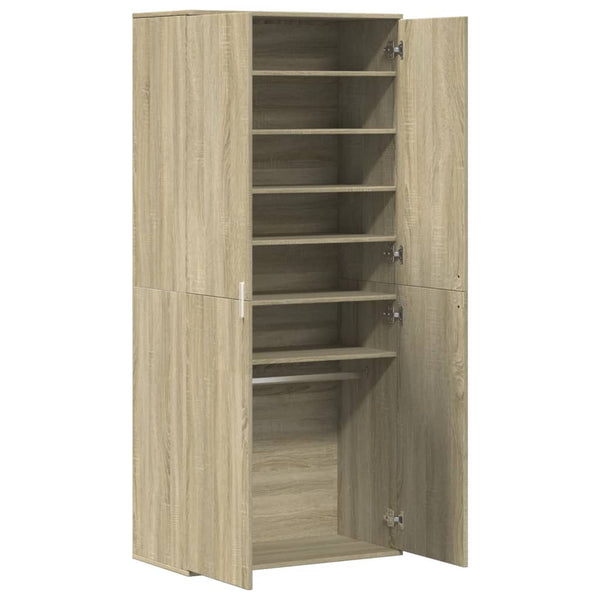 vidaXL Shoe Cabinet Sonoma Oak 80x39x178 cm Engineered Wood