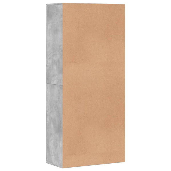 vidaXL Shoe Cabinet Concrete Grey 80x39x178 cm Engineered Wood