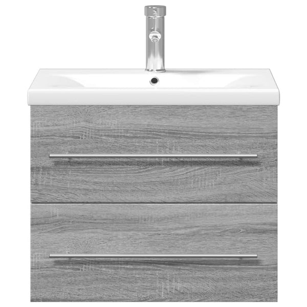 vidaXL Sink Cabinet with Integrated Sink Sonoma Oak Grey