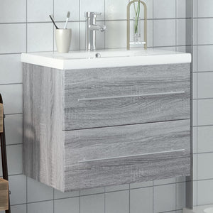 vidaXL Sink Cabinet with Integrated Sink Sonoma Oak Grey