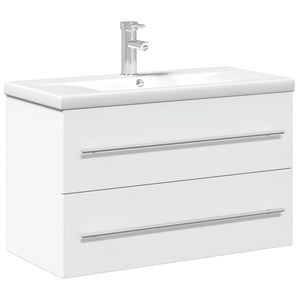 vidaXL Under-Sink Cabinet with Integrated Basin White
