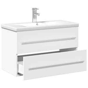 vidaXL Under-Sink Cabinet with Integrated Basin White