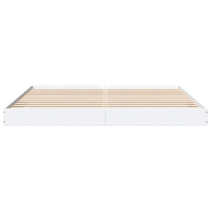 vidaXL Bed Frame No Mattress White 180x200 cm Engineered Wood