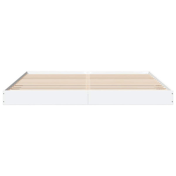 vidaXL Bed Frame No Mattress White 180x200 cm Engineered Wood