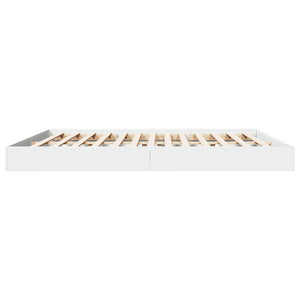 vidaXL Bed Frame No Mattress White 180x200 cm Engineered Wood