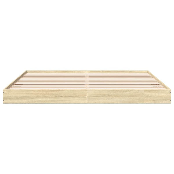 vidaXL Bed Frame without Mattress Sonoma Oak 180x200 cm Engineered Wood