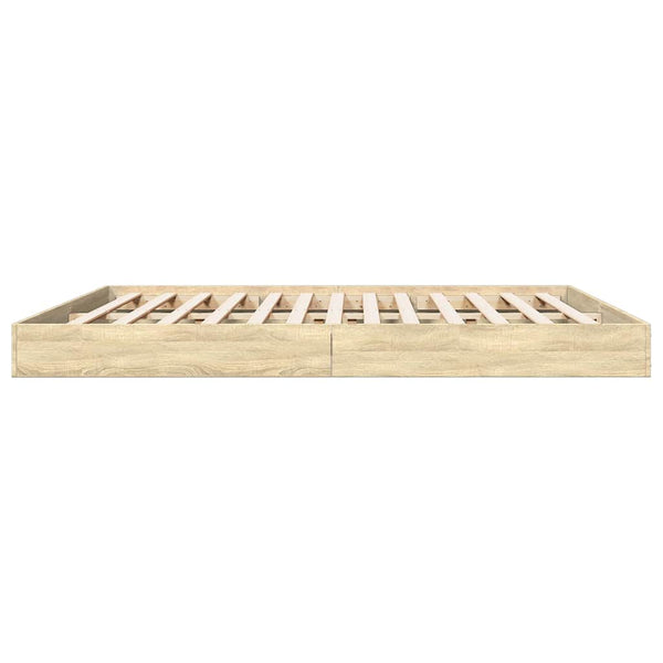 vidaXL Bed Frame without Mattress Sonoma Oak 180x200 cm Engineered Wood