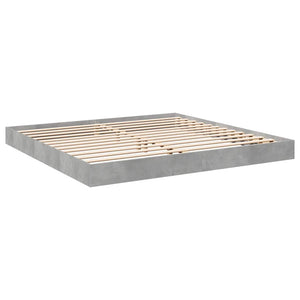 vidaXL Bed Frame Concrete Grey 180x200 cm Engineered Wood