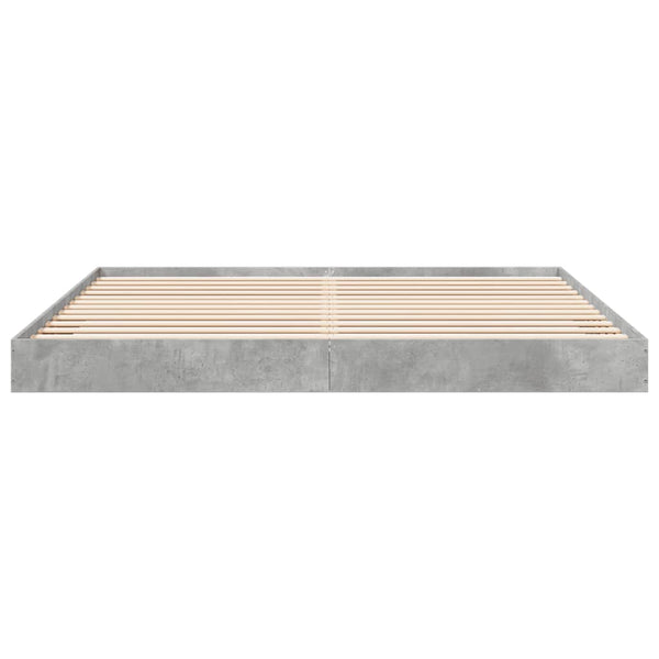 vidaXL Bed Frame Concrete Grey 180x200 cm Engineered Wood