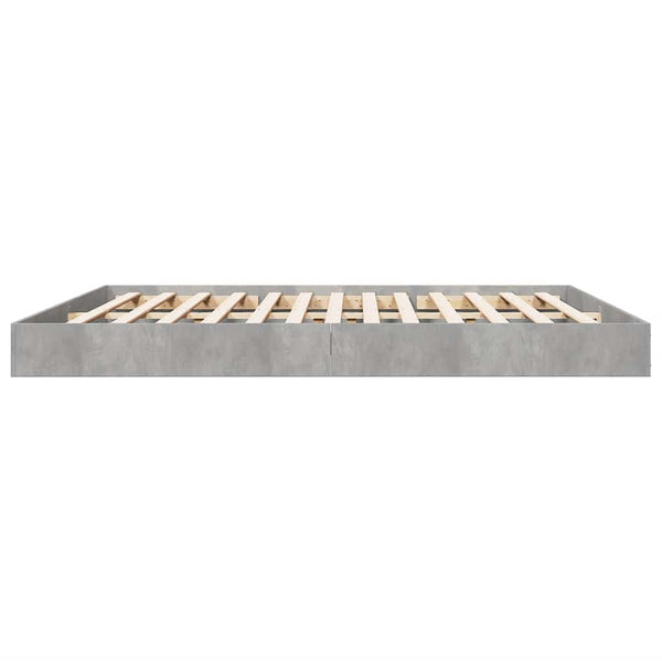 vidaXL Bed Frame Concrete Grey 180x200 cm Engineered Wood