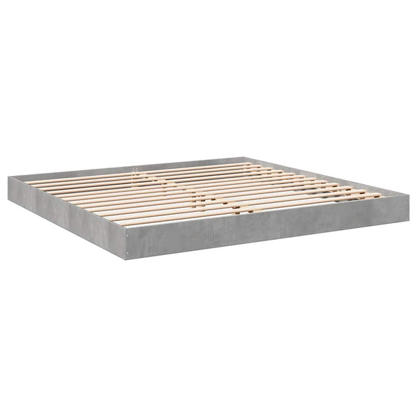 vidaXL Bed Frame Concrete Grey 180x200 cm Engineered Wood