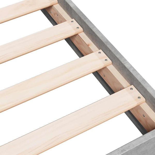 vidaXL Bed Frame Concrete Grey 180x200 cm Engineered Wood