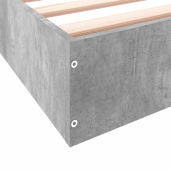 vidaXL Bed Frame Concrete Grey 180x200 cm Engineered Wood