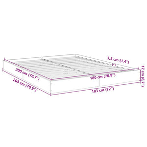 vidaXL Bed Frame Concrete Grey 180x200 cm Engineered Wood