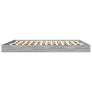 vidaXL Bed Frame without Mattress Grey Sonoma 180x200 cm Engineered Wood
