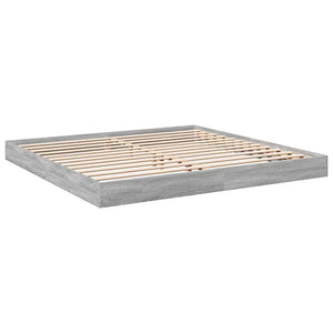 vidaXL Bed Frame without Mattress Grey Sonoma 180x200 cm Engineered Wood