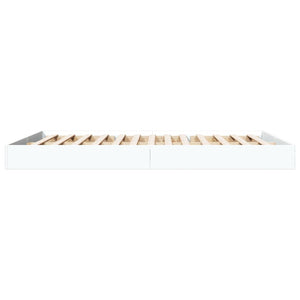 vidaXL Bed Frame without Mattress White 160x200 cm Engineered Wood