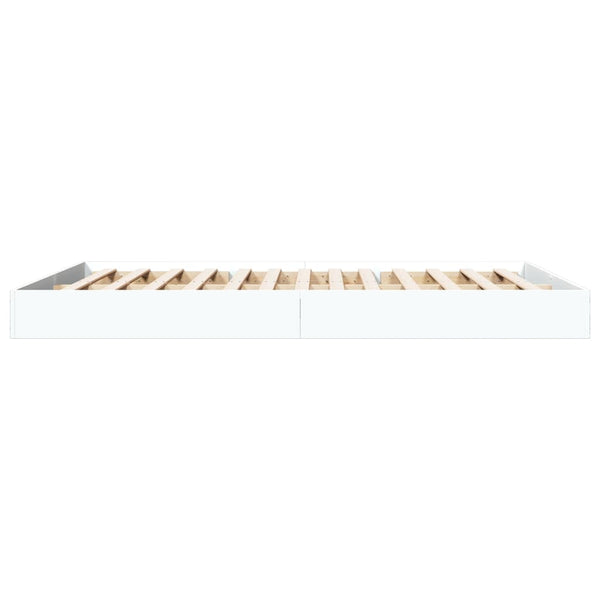 vidaXL Bed Frame without Mattress White 160x200 cm Engineered Wood