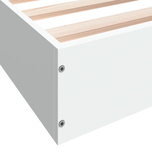vidaXL Bed Frame without Mattress White 160x200 cm Engineered Wood