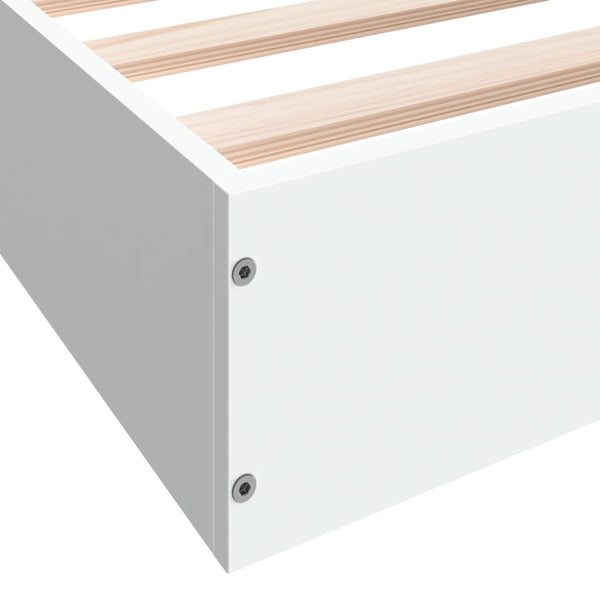 vidaXL Bed Frame without Mattress White 160x200 cm Engineered Wood