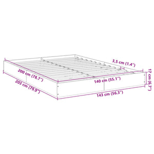 vidaXL Bed Frame without Mattress Sonoma Oak 140x200 cm Engineered Wood