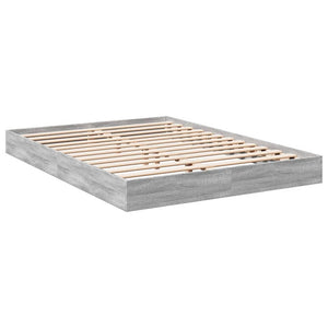 Bettgestell 140x200 cm Grau Sonoma Holz