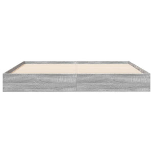 Bettgestell 140x200 cm Grau Sonoma Holz
