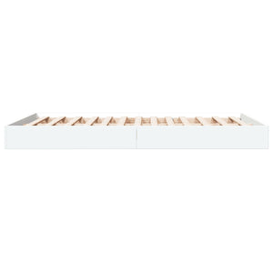 vidaXL Bed Frame White 135x190 cm Engineered Wood