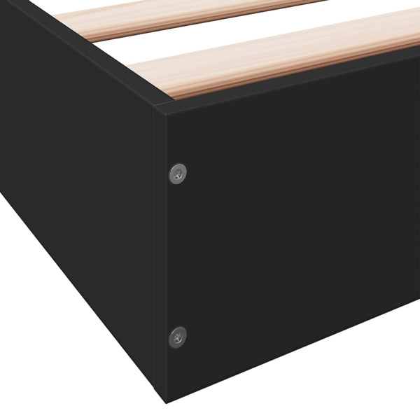 Bettgestell Schwarz 100x200 cm