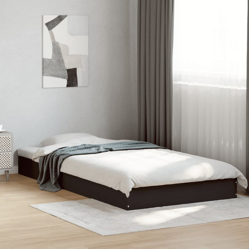 Bettgestell Schwarz 100x200 cm