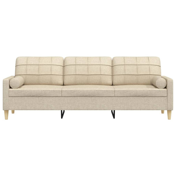 3-Sitzer Sofa Creme Stoff 210 cm