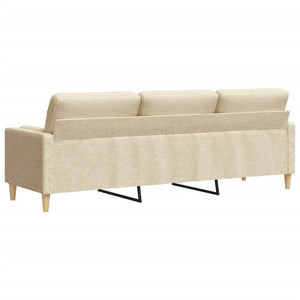 3-Sitzer Sofa Creme Stoff 210 cm