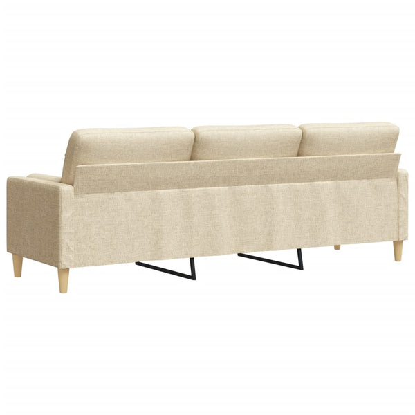 3-Sitzer Sofa Creme Stoff 210 cm