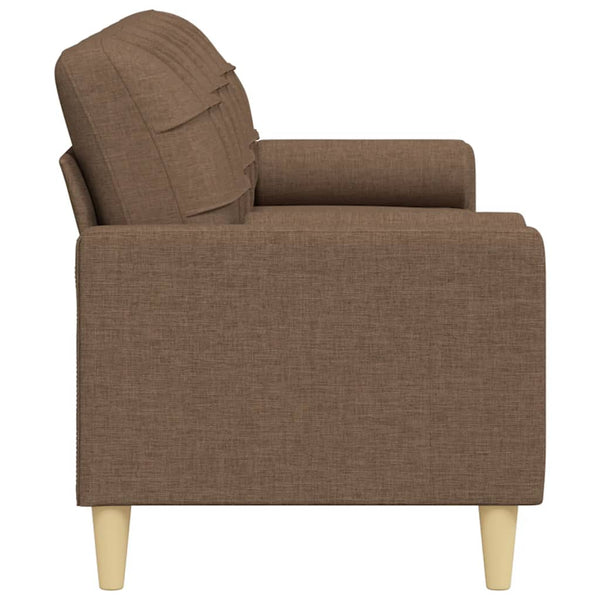 3-Sitzer Sofa Braun Stoff 210 cm