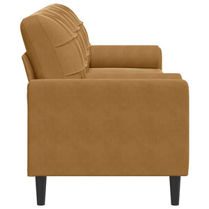 vidaXL 3-Seater Sofa with Decorative Pillows Brown 210 cm Velvet