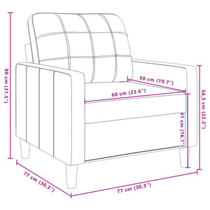 vidaXL 4-piece Sofa Set with Footstool Light Yellow Fabric