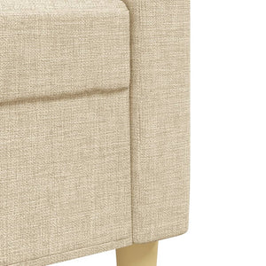 vidaXL 3-Piece Sofa Set with Decorative Pillows Cream Fabric