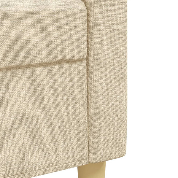 vidaXL 3-Piece Sofa Set with Decorative Pillows Cream Fabric