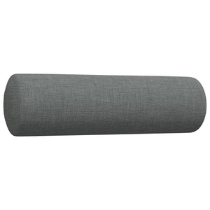 vidaXL 4-piece Sofa Set with Footrest & Decorative Pillows Dark Gray Fabric