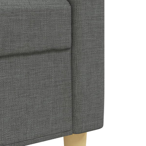 vidaXL 4-piece Sofa Set with Footrest & Decorative Pillows Dark Gray Fabric