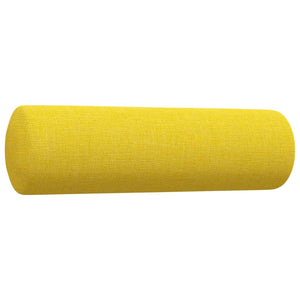 vidaXL 4-Piece Sofa Set with Footstool & Decorative Pillows Light Yellow Fabric