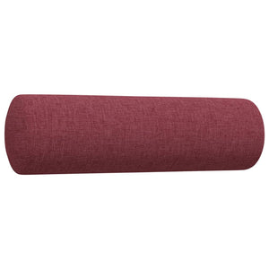 vidaXL 4-Piece Sofa Set with Footrest & Decorative Pillows Wine Red Fabric
