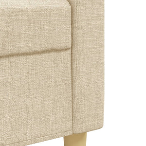 vidaXL 3-Piece Sofa Set with Footstool Cream Fabric