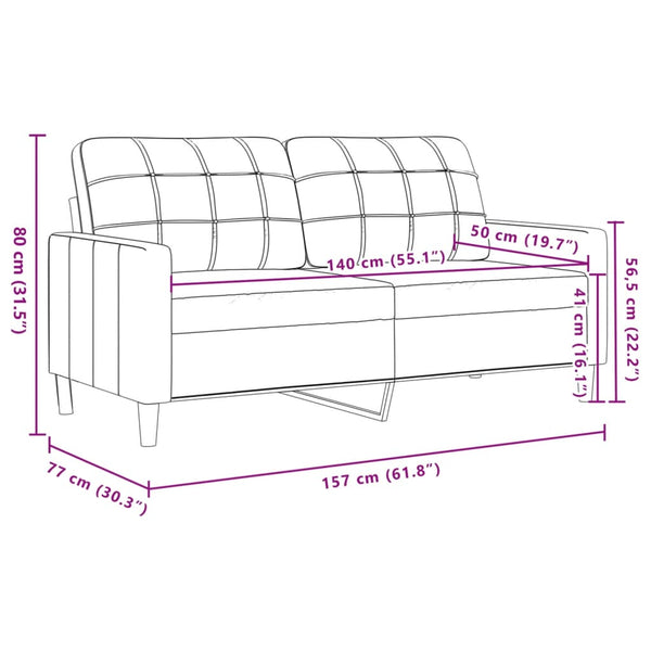 vidaXL 3-piece Sofa Set with Footrest Wine Red Fabric