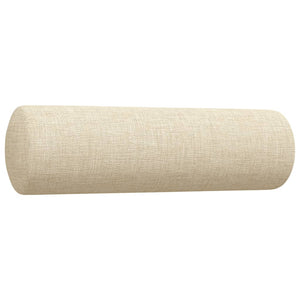 vidaXL 2-Piece Sofa Set with Decorative Pillows Cream Fabric