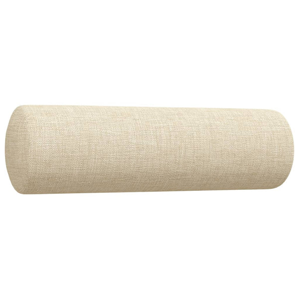 vidaXL 2-Piece Sofa Set with Decorative Pillows Cream Fabric